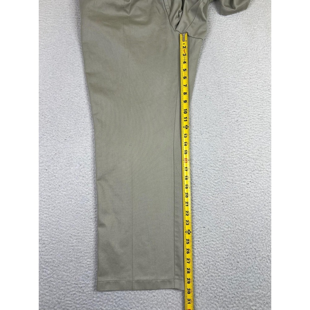 Tommy Hilfiger Pants Mens 36x30 Khaki Pleated Front Chino Trousers Dress Casual - Picture 8 of 10